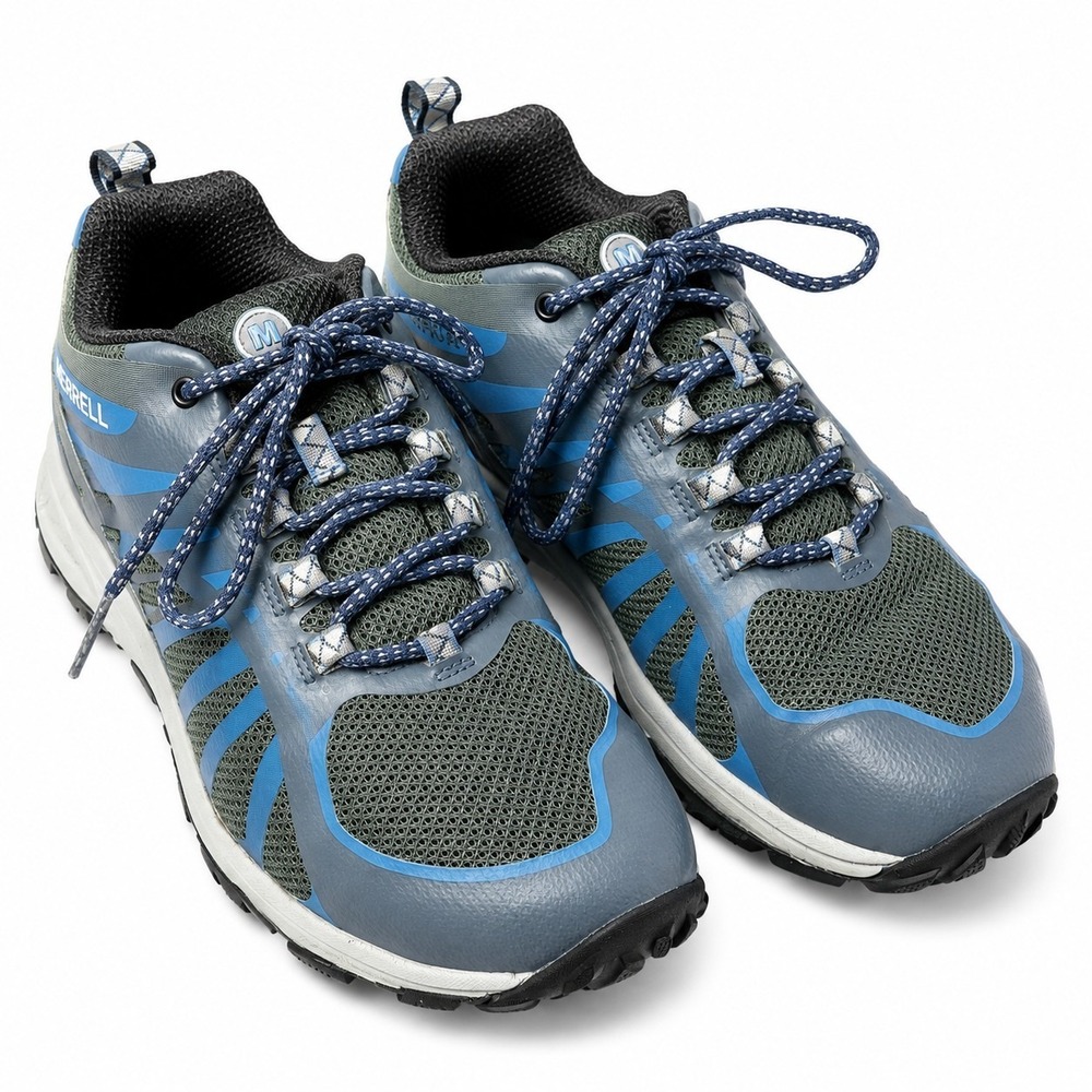 MERRELL Siren Edge Q2 Trail Hiking Shoes Sz 8 Blue Gray Mesh Outdoor Gorpcore